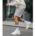 Set 3 perechi sosete sport Lenz Retro tennis socks Sports Mid Cut, alb-albastru