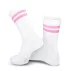 Set 3 perechi sosete sport Lenz Retro tennis socks Sports Mid Cut, alb-roz