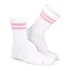 Set 3 perechi sosete sport Lenz Retro tennis socks Sports Mid Cut, alb-roz