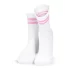 Set 3 perechi sosete sport Lenz Retro tennis socks Sports Mid Cut, alb-roz