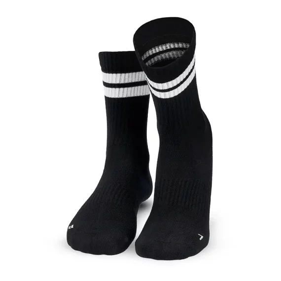 Set 3 perechi sosete sport Lenz Retro tennis socks Sports Mid Cut, negru