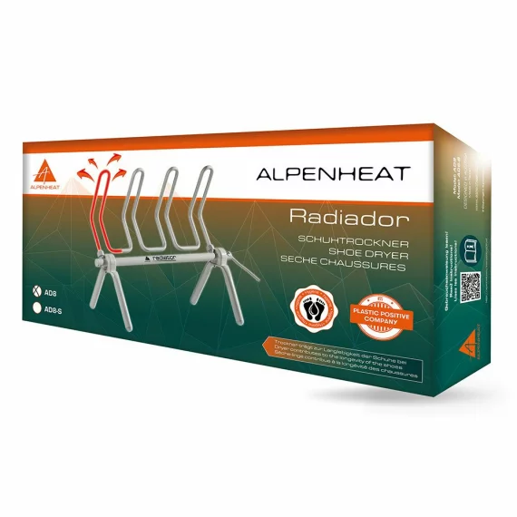 Uscator incaltaminte, clapari, manusi, ALPENHEAT Radiator AD8, Silentios, capacitate uscare simulatana 2 perechi, 28W