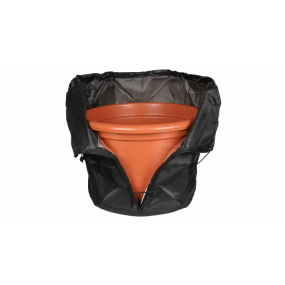 Husa de protectie pentru ghiveci, rezistenta la inghet, WPC 4550 frost-proof plant, negru