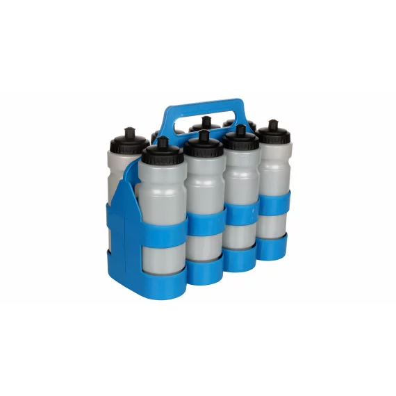 Suport pliabil pentru 8 sticle sport, Merco Bottle Carrier 8, albastru