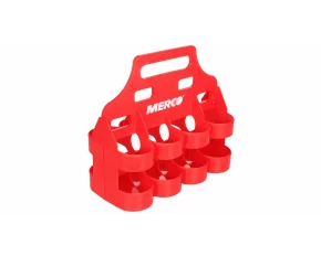 Suport pliabil pentru 8 sticle sport, Merco Bottle Carrier 8, rosu