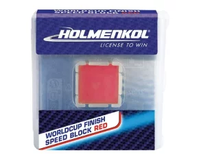 Ceara accelerator de cursa, Holmenkol Worldcup Finish Speed Block Red, 10g, temperatura zapada -6°C la -12°C