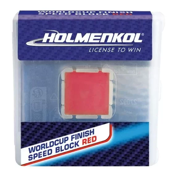 Ceara accelerator de cursa, Holmenkol Worldcup Finish Speed Block Red, 10g, temperatura zapada -6°C la -12°C