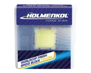 Ceara accelerator de cursa, Holmenkol Worldcup Finish Speed Block Yellow, 10g, temperatura zapada 0°C la -5°C