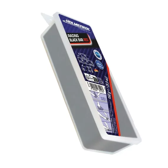 Ceara de cursa Holmenkol Racing Black Bar RED, 150 g, temperatura zapada -4°C la -10°C