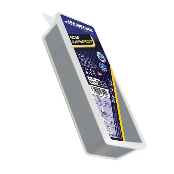 Ceara de cursa Holmenkol Racing Black Bar Yellow, 150 g, temperatura zapada 0°C la -4°C