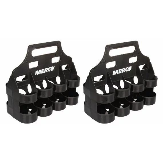 Set de 2 suporturi pentru 8 sticle, Bottle Carrier 8 set of two carrying racks for bottles, negru