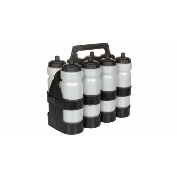 Set de 2 suporturi pentru 8 sticle, Bottle Carrier 8 set of two carrying racks for bottles, negru
