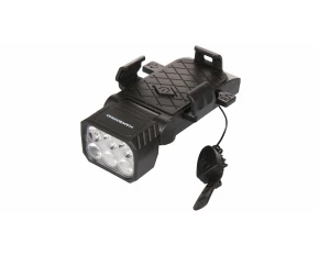 Suport telefon Luminio 4 in 1, cu lumina si baterie externa, Merco Luminio, negru