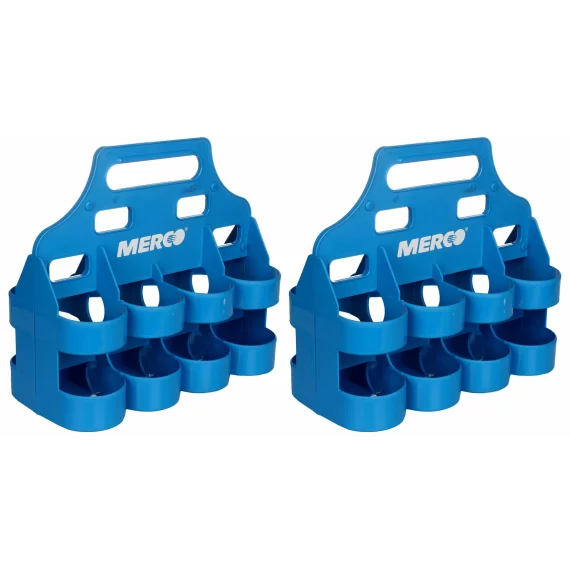 Set de 2 suporturi pentru 8 sticle, Bottle Carrier 8 set of two carrying racks for bottles, albastru