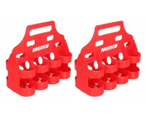 Set de 2 suporturi pentru 8 sticle, Bottle Carrier 8 set of two carrying racks for bottles, rosu