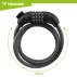 Lacat / antifurt bicicleta cu cifru Trizand, cablu spiralat 120 cm x 13.5 mm, suport de montare inclus, negru